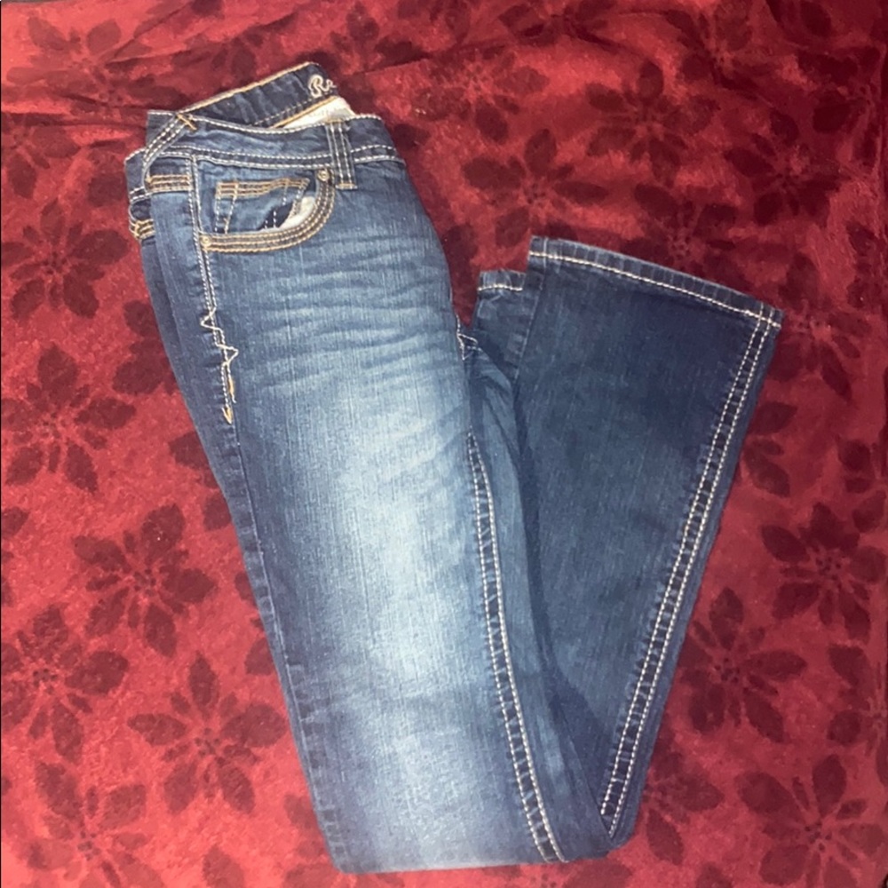 Red Camel women boot cut jeans Blue dark wash